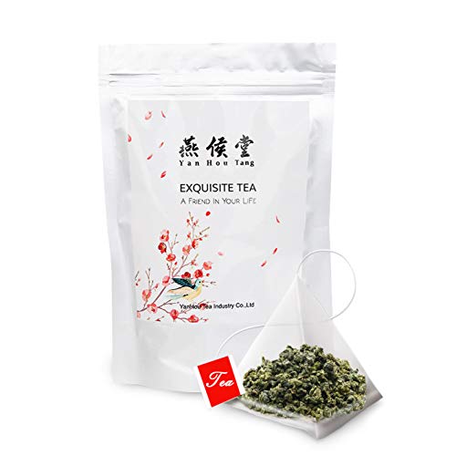 Yan Hou Tang Taiwan Original Grün Oolong 50 Teebeutel - Loses Blatt Hochgebirgsduft Geschmack Geschmack Formosa Gewürz für Detox Gewichtsverlust und Stressabbau von Yan Hou Tang