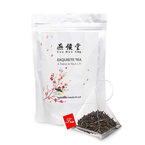 Yan Hou Tang Taiwan Rote Jade Oolong Schwarzer Teebeutel - 50 Zählungen Loseblatt Honig Kaffeegeschmack Geschmack Zuckerfreies Sachet Formosa High Mountain Wulong zur Entspannung von Yan Hou Tang