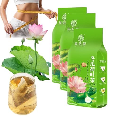 40Bags/Box Winter Melon Lotus Leaf Tea, Rose Lotus Leaf Tea Bags, Oil Cleansing Teas for Liver and Kidney, Natural Ingredients, 160g (3) von Yanobia