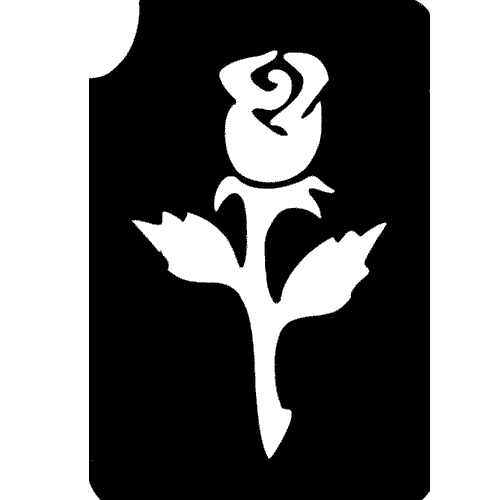 Blühende Rose Tattooschablone, Liebeserklärung per Tattoo, 4,5x6,5cm von Ybody