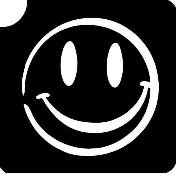 Smiling Face Klebeschablone für gute Laune & Freundlichkeit 6x6cm von Ybody