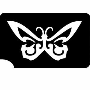 Tattooschablone mit Schmetterlingsmotiv, selbstklebend  7,3x4,7 cm von Ybody