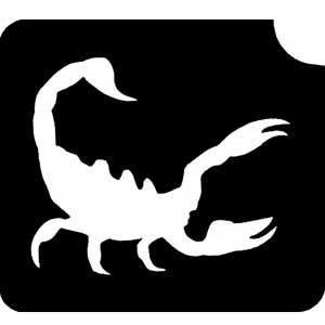 angreifender, gefährlicher Skorpion - Tattooschablone, Größe 6x5,5 von Ybody