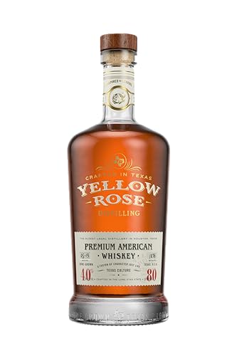 Yellow Rose Premium American 40% vol., Premium American Whiskey, hoher Bourbon Anteil, süßliches und mild-würziges Geschmacksprofil von Yellow Rose
