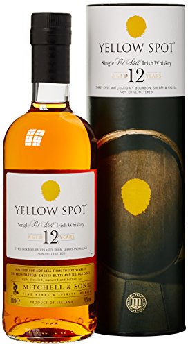 Yellow Spot 12 Jahre Whiskey – Ausdrucksstarker Whiskey mit markantem Charakter und dezent-süßlichem Nachklang aus Irland – 1 x 0,7 l von Spot Range