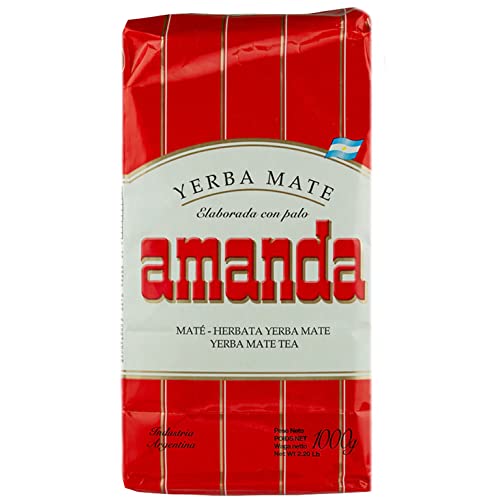 Amanda Yerba Mate Tee Tradicional Gepresste Verpackung 1kg | Mate Tee aus Argentinien | Detox und Energie Getränk von Yerbee