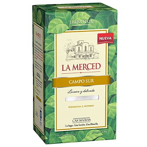 La Merced Yerba Mate Campo Sur 500g - die Reifezeit beträgt 12 Monate - Mate Tee aus Argentinien | Detox und Energie Getränk von Yerbee