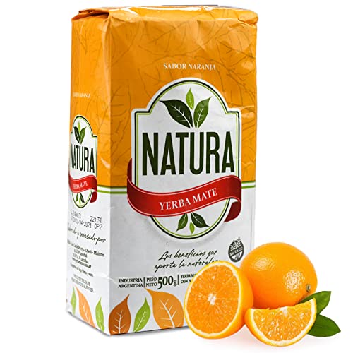 Natura Yerba Mate Tee Orange/Naranja 500g | Yerba Mate aus Argentinien | Detox und Energie Getränk von Yerbee