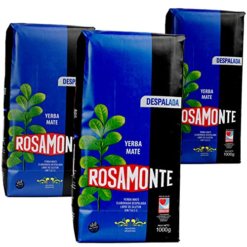 Rosamonte Yerba Mate Tee Despalada 3kg (3x1kg) - die Reifezeit beträgt 12 bis 18 Monate | Detox und Energie Getränk von Yerbee