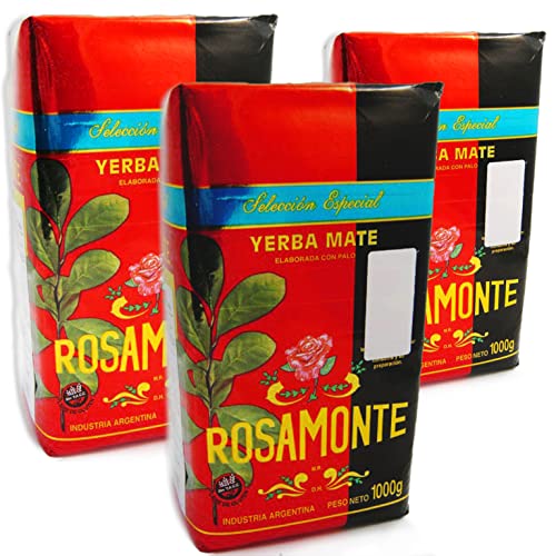 Rosamonte Yerba Mate Tee Seleccion Especial 3kg (3x1kg) - die Reifezeit beträgt 12 bis 24 Monate | Detox und Energie Getränk von Yerbee