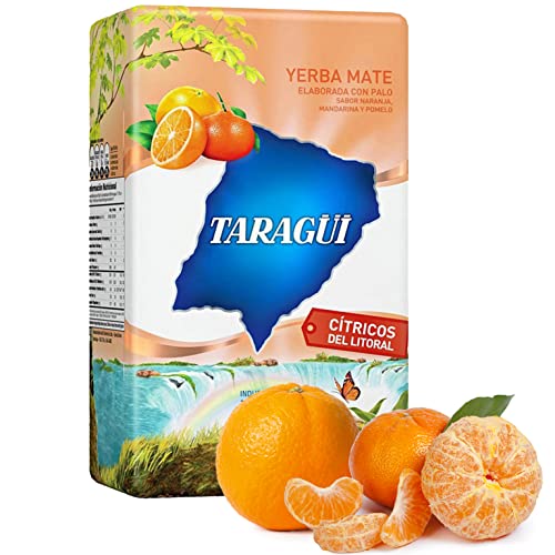 Taragui Yerba Mate Tee Citricos del Litoral 500g | Mate Tee aus Argentinien - die Reifezeit beträgt 12 Monate | Detox und Energie Getränk von Yerbee