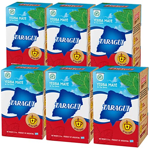 Taragui Yerba Mate Tee Energia 120 Teebeutel (360g) | Mate Tee aus Argentinien - die Reifezeit beträgt 12 Monate | Detox und Energie Getränk von Yerbee