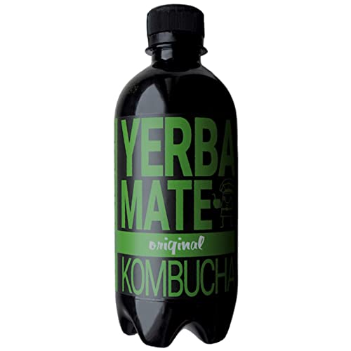 Yerba Mate Kombucha Tee Original 400 ml Pilz Drink | 100% Natürliches Fermentiertes Tee Getränk – Grüner Tee mit Lebender Kombucha-Kultur von Yerbee