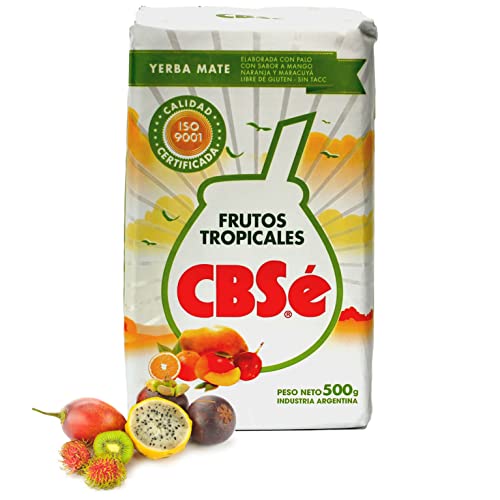 Yerba Mate Tee CBSé Frutos Tropicales 0.5 kg aus Argentinien | Detox und Energie Getränk von Yerbee