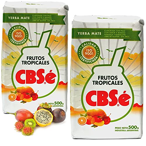 Yerba Mate Tee CBSé Frutos Tropicales 1 kg (0.5 kg x 2) aus Argentinien | Detox und Energie Getränk von Yerbee