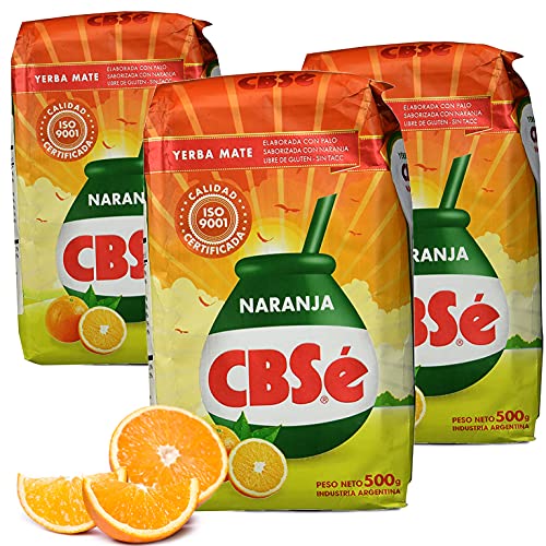 Yerba Mate Tee CBSé Naranja 1.5 kg (0.5 kg x 3) aus Argentinien | Detox und Energie Getränk von Yerbee