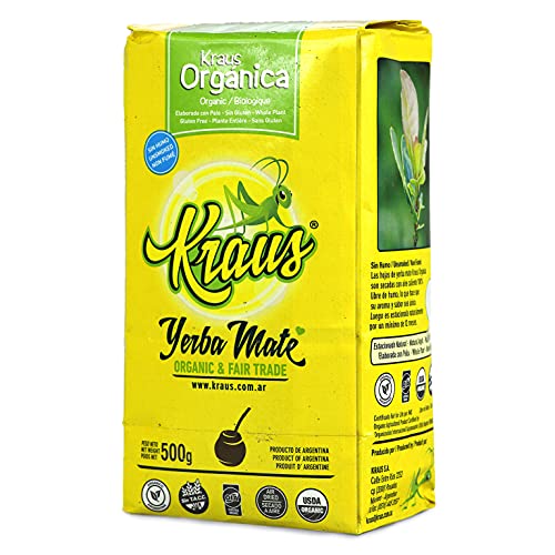 Yerba Mate Tee Kraus Organica 0.5 kg Mate Tee aus Argentinien | Detox und Energie Getränk von Yerbee
