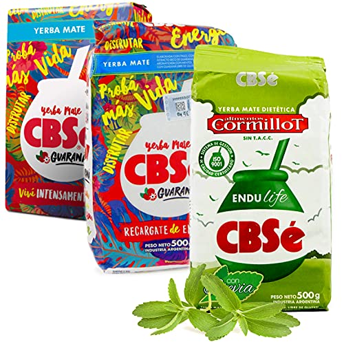 Yerba Mate Tee Set: CBSe Guarana 1 kg + CBSe Endulife 0.5 kg | Mate Tee aus Argentinien | Detox und Energie Getränk von Yerbee