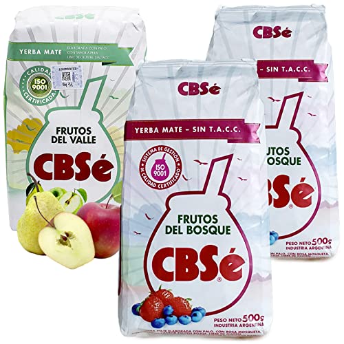 Yerba Mate Tee Set: CBSe Yerba Mate Frutos del Bosque 2 x 500g + CBSe Yerba Mate Frutos del Valle 500g | Yerba Mate aus Argentinien | Detox und Energie Getränk Yerba Mate Tee Set: CBSe Yerba Mate Frutos del Bosque 2 x 500g + CBSe Yerba Mate Frutos del Valle 500g | Yerba Mate aus Argentinien | Detox und Energie Getränk von Yerbee
