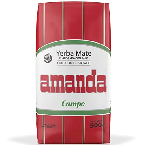 ☘️ Amanda Yerba Mate Tee Campo 500g + Geschenk Probe (40g) |🍵Reich an Vitaminen und Antioxidantien | Wachmacher Tee mit Koffein | Stoffwechsel beschleunigt | 🇦🇷 Argentinien von Yerbox