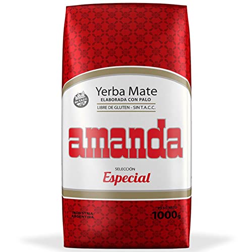 Amanda Yerba Mate Tee Seleccion Especial 1 kg + Geschenk Probe (40g) |Reich an Vitaminen und Antioxidantien | Wachmacher Tee mit Koffein | Stoffwechsel beschleunigt | Argentinien von Yerbox