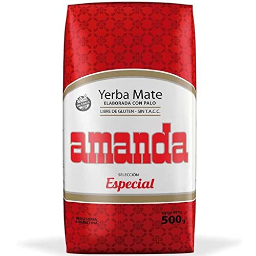 Amanda Yerba Mate Tee Seleccion Especial 500g + Geschenk Probe (40g) |Reich an Vitaminen und Antioxidantien | Wachmacher Tee mit Koffein | Stoffwechsel beschleunigt | Argentinien von Yerbox