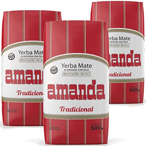 ☘️ Amanda Yerba Mate Tee Tradicional 1.5 kg + Geschenk Probe (40g) |🍵Reich an Vitaminen und Antioxidantien | Wachmacher Tee mit Koffein | Stoffwechsel beschleunigt | 🇦🇷 Argentinien von Yerbox