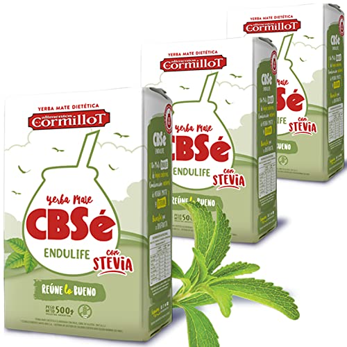 CBSé Yerba Mate Tee Endulife 1.5kg (500g x 3) + Geschenk Probe (40g) : Reich an Antioxidantien, Vitaminen, beschleunigt den Stoffwechsel, zuckerfrei | Argentinien von Yerbox
