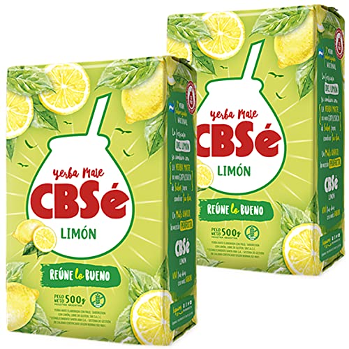 CBSé Yerba Mate Tee Limon/Zitrone 1kg (500g x 2) + Geschenk Probe (40g) : Reich an Antioxidantien, Vitaminen, beschleunigt den Stoffwechsel, zuckerfrei | Argentinien von Yerbox