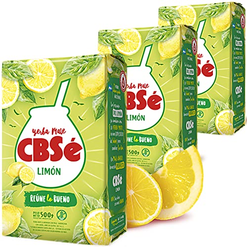 🌿 CBSé Yerba Mate Tee Limon / Zitrone 1.5kg (500g x 3) + Geschenk Probe (40g) 🌿: Reich an Antioxidantien, Vitaminen, beschleunigt den Stoffwechsel, zuckerfrei 🧉| Argentinien 🇦🇷 von Yerbox