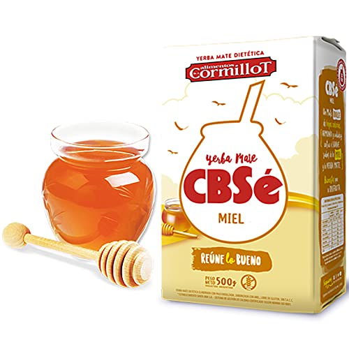 CBSé Yerba Mate Tee Miel/Honig 500g + Geschenk Probe (40g) : Reich an Antioxidantien, Vitaminen, beschleunigt den Stoffwechsel, zuckerfrei | Argentinien von Yerbox