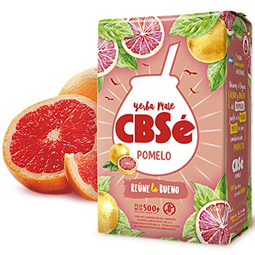CBSé Yerba Mate Tee Pomelo/Grapefruit 500g + Geschenk Probe (40g) : Reich an Antioxidantien, Vitaminen, beschleunigt den Stoffwechsel, zuckerfrei | Argentinien von Yerbox