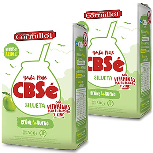 CBSé Yerba Mate Tee Silueta 1kg (500g x 2) + Geschenk Probe (40g) : Reich an Antioxidantien, Vitaminen, beschleunigt den Stoffwechsel, zuckerfrei | Argentinien von Yerbox