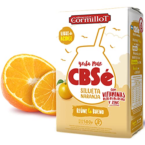 CBSé Yerba Mate Tee Silueta Naranja 500g + Geschenk Probe (40g) : Reich an Antioxidantien, Vitaminen, beschleunigt den Stoffwechsel, zuckerfrei | Argentinien von Yerbox