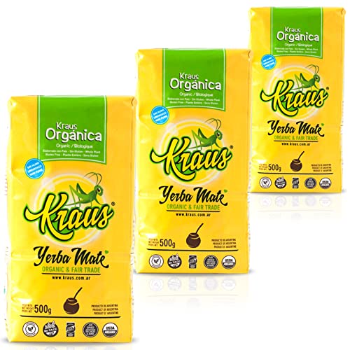 🌿 Kraus Yerba Mate Tee Traditional Con Palo 1.5kg ( 500g x 3 ) + Geschenk Probe (40g):🧉Reich an Antioxidantien und Vitaminen, beschleunigt den Stoffwechsel, zuckerfrei | Argentinien 🇦🇷 von Yerbox