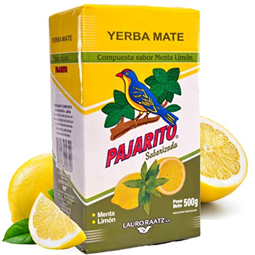 Pajarito Yerba Mate Tee Minze Limon 500g + Geschenk Probe (40g): Reich an Antioxidantien und Vitaminen, beschleunigt den Stoffwechsel, zuckerfrei | Paraguay von Yerbox