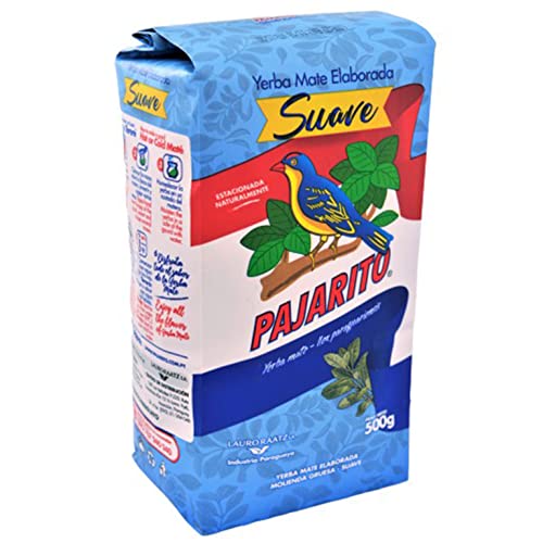 Pajarito Yerba Mate Tee Suave 500g + Geschenk Probe (40g): Reich an Antioxidantien und Vitaminen, beschleunigt den Stoffwechsel, zuckerfrei | Paraguay von Yerbox