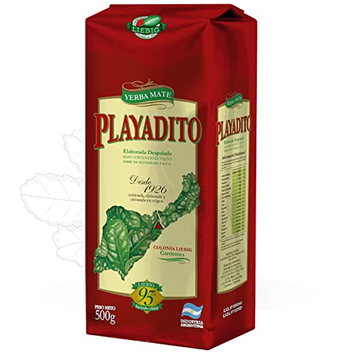 Playadito Yerba Mate Tee Despalada 500g + Geschenk Probe (40g):Reich an Antioxidantien und Vitaminen, beschleunigt den Stoffwechsel, zuckerfrei | Argentinien von Yerbox