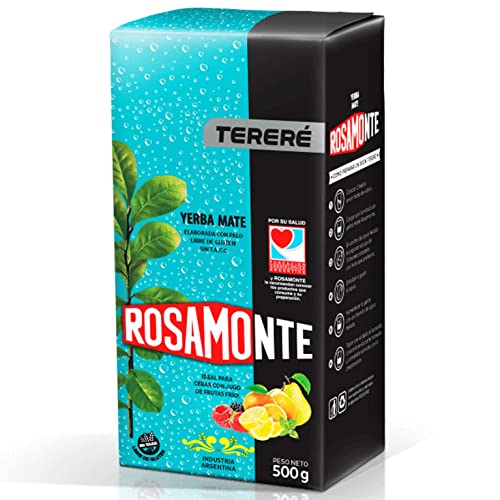 Rosamonte Yerba Mate Tee Terere 500g + Geschenk Probe (40g):Reich an Antioxidantien und Vitaminen, beschleunigt den Stoffwechsel, zuckerfrei | Argentinien von Yerbox
