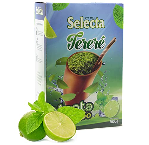 🍃 Selecta Erva Mate Tee Terere Limette Minze 0.5 kg + Geschenk Probe (50g): 🧉Reich an Antioxidantien und Vitaminen, beschleunigt den Stoffwechsel, zuckerfrei | Brasilien 🇧🇷 von Yerbox