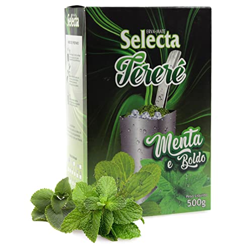 Selecta Erva Mate Tee Terere Minze Boldo 0.5 kg + Geschenk Probe (50g): Reich an Antioxidantien und Vitaminen, beschleunigt den Stoffwechsel, zuckerfrei | Brasilien von Yerbox
