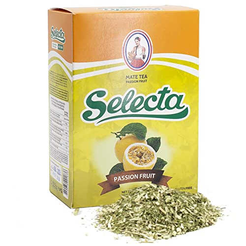 Selecta Yerba Mate Tee Passionsfrucht 0.5 kg + Geschenk Probe (40g): Reich an Antioxidantien und Vitaminen, beschleunigt den Stoffwechsel, zuckerfrei | Paraguay von Yerbox
