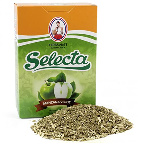 Selecta Yerba Mate Tee grüner Apfel 0.5 kg + Geschenk Probe (40g): Reich an Antioxidantien und Vitaminen, beschleunigt den Stoffwechsel, zuckerfrei | Paraguay von Yerbox