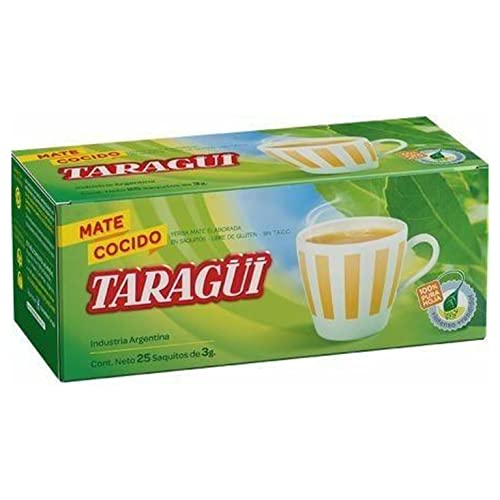 Taragui Yerba Mate Cocido Traditional 20 Teebeutel (60g) | Reich an Vitaminen und Antioxidantien | Belebender und Erfrischender Mate Tee von Yerbox