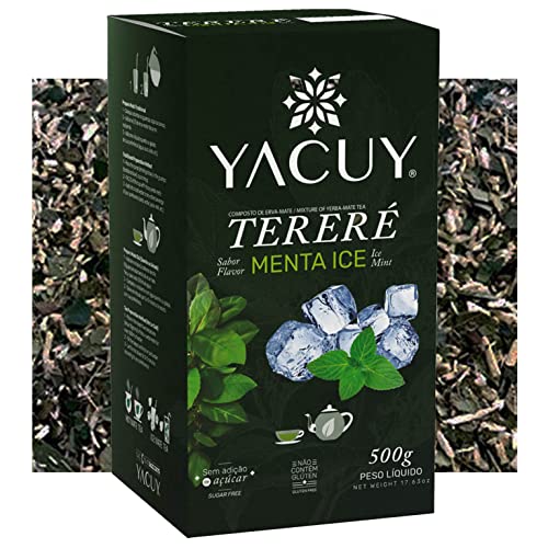 Yacuy Yerba Mate Tee Eisminze 0.5 kg + Geschenk Probe (40g): Reich an Antioxidantien, Vitaminen, beschleunigt den Stoffwechsel, zuckerfrei | Brasilien von Yerbox