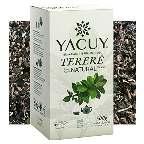 Yacuy Yerba Mate Tee Terere Natural 0.5 kg + Geschenk Probe (40g): Reich an Antioxidantien, Vitaminen, beschleunigt den Stoffwechsel, zuckerfrei | Brasilien von Yerbox