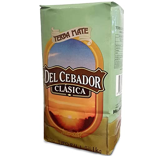 Yerba Mate Tee Del Cebador Clasica 1 kg + Geschenk Probe (40g): Reich an Antioxidantien, Vitaminen, beschleunigt den Stoffwechsel, zuckerfrei | Brasilien von Yerbox