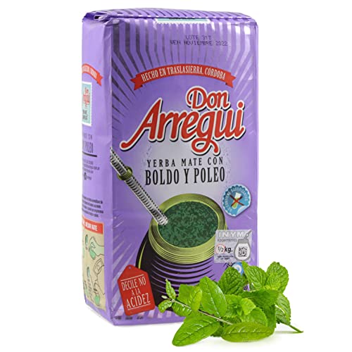 🌿 Yerba Mate Tee Don Arregui Boldo 0.5 kg + Geschenk Probe (40g): 🧉Reich an Antioxidantien, Vitaminen, beschleunigt den Stoffwechsel, zuckerfrei | Argentinien 🇦🇷 von Yerbox
