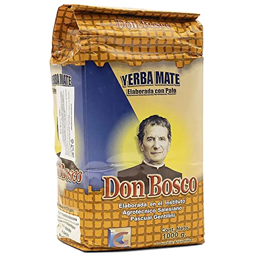 Yerba Mate Tee Don Bosco Traditional 1 kg + Geschenk Probe (40g): Reich an Antioxidantien, Vitaminen, beschleunigt den Stoffwechsel, zuckerfrei | Argentinien von Yerbox