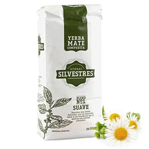 🌿 Yerba Mate Tee Hierbas Silvestres Suave 0.5 kg + Geschenk Probe (40g): 🧉Reich an Antioxidantien und Vitaminen, beschleunigt den Stoffwechsel, zuckerfrei | Paraguay 🇵🇾 von Yerbox